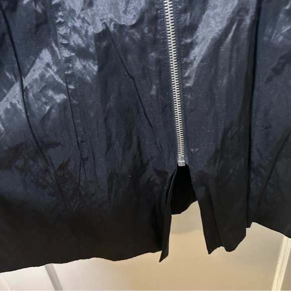 NWOT Nicole Miller Black Metallic Trench Coat - Picture 8 of 13